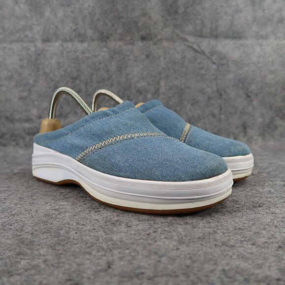 Keds Shoes Womens 8 Clog Mule Sneaker Slip On Pure Fit Comfort Denim Y2k Fashion - Picture 1 of 13
